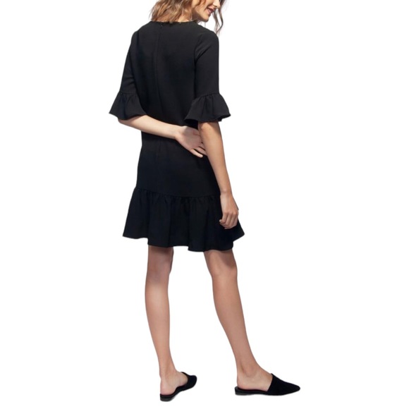 PLEIONE Layered Ruffle Hem Black Dress - Size Medium - NWT - Picture 6 of 6